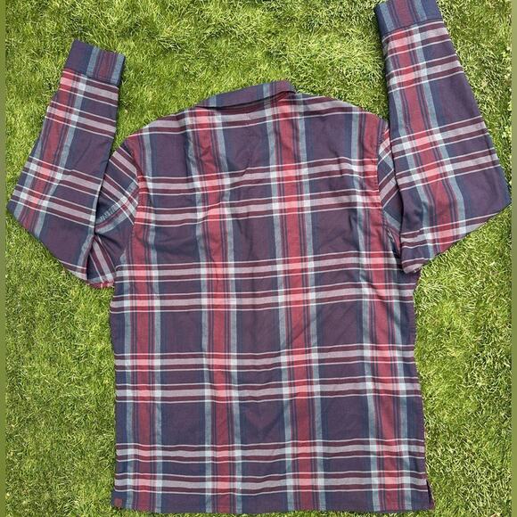 Lululemon Men’s Masons Peak Flannel Collar Plaid Long Sleeve Button Up Shirt XXL - Picture 9 of 10